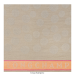 Men Beige Longchamp Spring/Summer 2023 Collection Stole Accessories L06408992 - Image 3