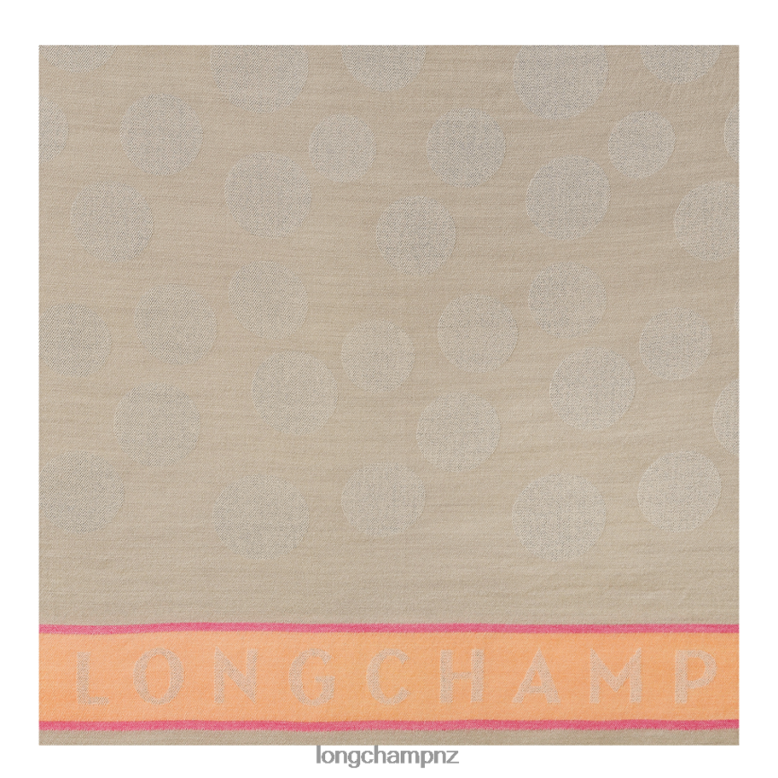 Men Beige Longchamp Spring/Summer 2023 Collection Stole Accessories L06408992 - Image 3