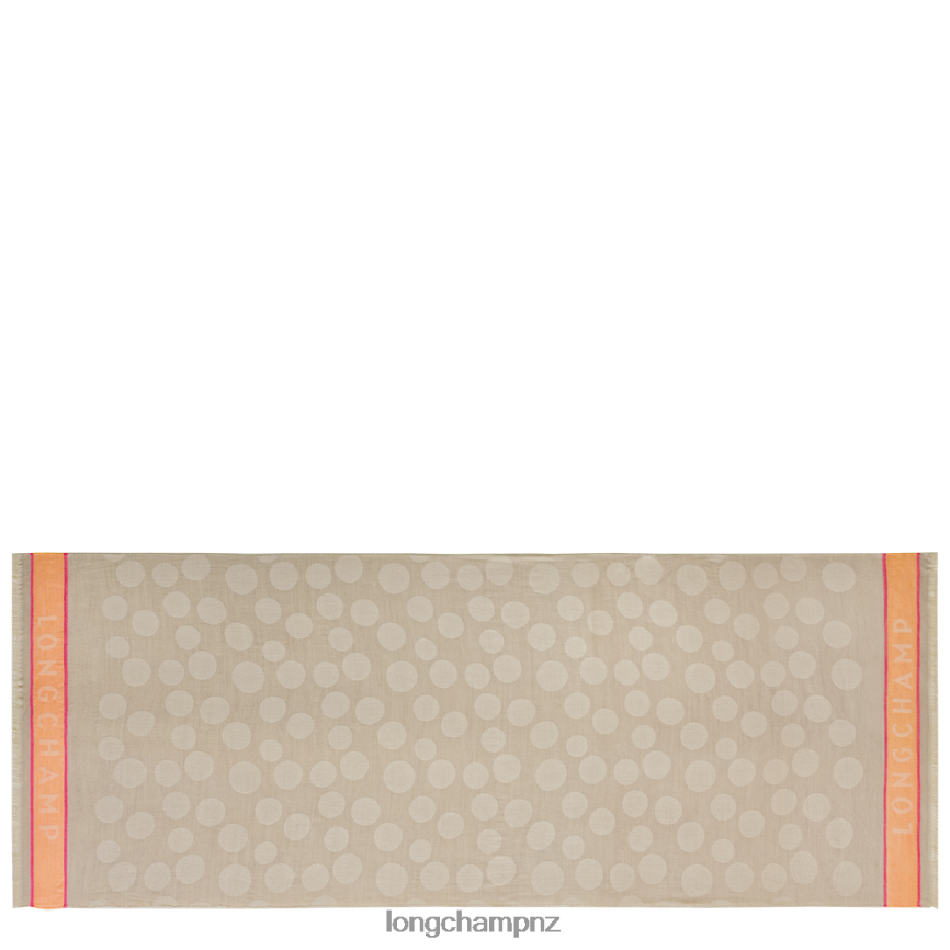 Men Beige Longchamp Spring/Summer 2023 Collection Stole Accessories L06408992 - Image 1
