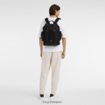 Men Black Longchamp Boxford Backpack Bags L064081102 - Image 2