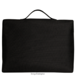 Men Black Longchamp Boxford Briefcase Bags L064081091 - Image 4
