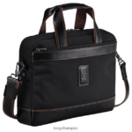 Men Black Longchamp Boxford Briefcase Bags L064081093 - Image 3