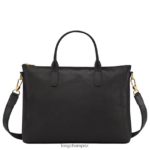 Men Black Longchamp Le Foulonne Briefcase Bags L06408467