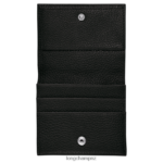 Men Black Longchamp Le Foulonne Coin purse Leather Goods L06408542 - Image 2