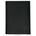 Men Black Longchamp Le Foulonne Wallet Leather Goods L06408630