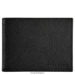 Men Black Longchamp Le Foulonne Wallet Leather Goods L06408633