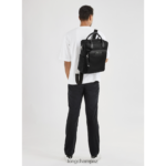 Men Black Longchamp Le Pliage Energy Backpack Bags L06408451 - Image 2