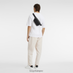 Men Black/White Longchamp Le Foulonne Belt bag Bags L06408460 - Image 2