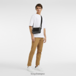 Men Black/White Longchamp Le Foulonne Camera bag Bags L064081124 - Image 2