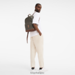 Men Brown Longchamp Boxford Backpack Bags L064081086 - Image 2