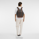 Men Brown Longchamp Boxford Backpack Bags L064081103 - Image 2