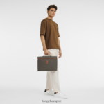 Men Brown Longchamp Boxford Briefcase Bags L064081098 - Image 2
