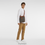 Men Brown Longchamp Boxford Crossbody bag Bags L064081110 - Image 2