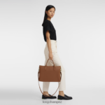 Men Caramel Longchamp Le Foulonne Briefcase Bags L06408468 - Image 2