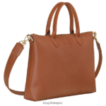 Men Caramel Longchamp Le Foulonne Briefcase Bags L06408468 - Image 3