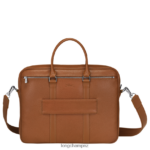 Men Caramel Longchamp Le Foulonne Briefcase Bags L06408480 - Image 4