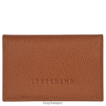 Men Caramel Longchamp Le Foulonne Card holder Leather Goods L06408654