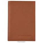 Men Caramel Longchamp Le Foulonne Passport cover Leather Goods L06408726