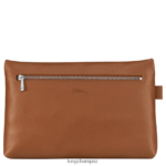 Men Caramel Longchamp Le Foulonne Toiletry case Bags L06408822 - Image 3