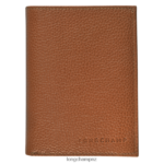 Men Caramel Longchamp Le Foulonne Wallet Leather Goods L06408632