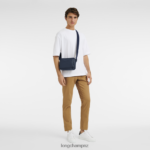 Men Navy Longchamp Le Foulonne Camera bag Bags L064081118 - Image 2