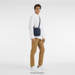 Men Navy Longchamp Le Foulonne Crossbody bag Bags L064081123 - Image 2