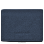 Men Navy Longchamp Le Foulonne Wallet Leather Goods L06408601