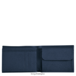 Men Navy Longchamp Le Foulonne Wallet Leather Goods L06408634 - Image 2