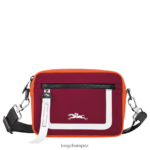 Men Orange/Burgundy Longchamp Le Pliage Collection Camera bag Bags L06408335