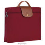 Men Red Longchamp Le Pliage Original Briefcase Bags L06408487 - Image 3