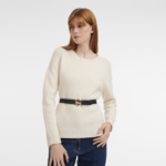 Women Black/Cognac Longchamp Box-Trot belt Accessories L06408940 - Image 2