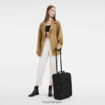 Women Black Longchamp Boxford Suitcase Bags L06408846 - Image 2