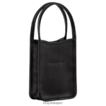 Women Black Longchamp Le Foulonne Handbag Bags L06408128 - Image 3