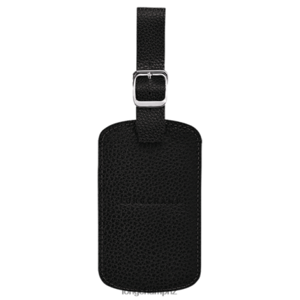 Women Black Longchamp Le Foulonne Luggage tag Accessories L06408853