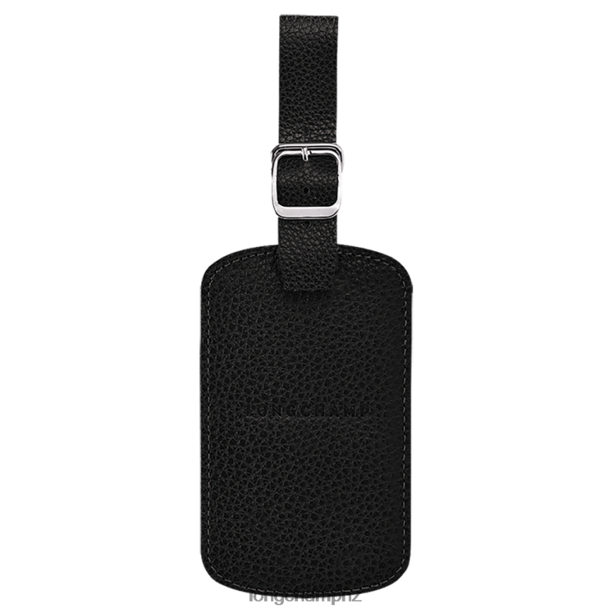 Women Black Longchamp Le Foulonne Luggage tag Accessories L06408853 - Image 1