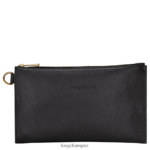 Women Black Longchamp Le Foulonne Pouch Leather Goods L06408699
