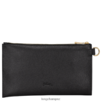 Women Black Longchamp Le Foulonne Pouch Leather Goods L06408699 - Image 3
