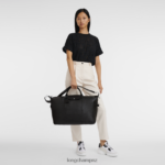 Women Black Longchamp Le Foulonne Travel bag Bags L06408827 - Image 2