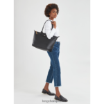 Women Black Longchamp Le Pliage City Tote bag Bags L06408348 - Image 2