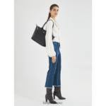 Women Black Longchamp Le Pliage City Tote bag Bags L06408352 - Image 2