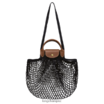 Women Black Longchamp Le Pliage filet Mesh bag Bags L0640865