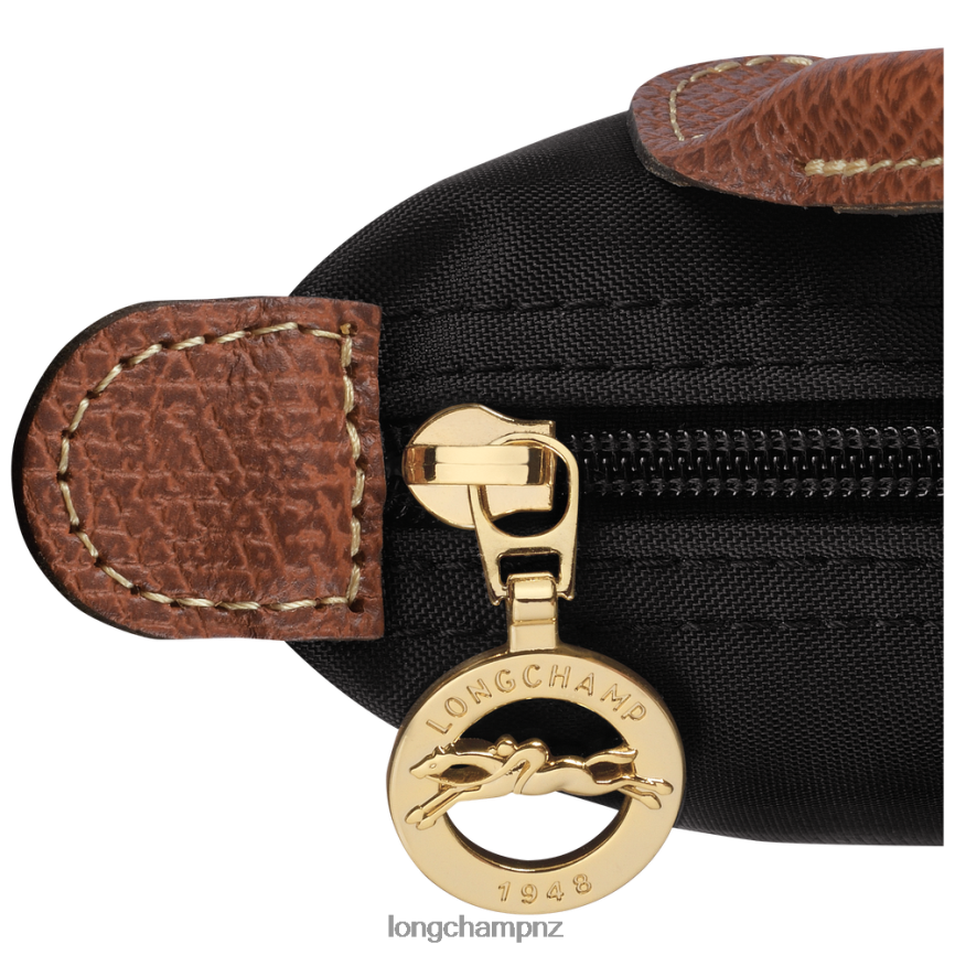 Women Black Longchamp Le Pliage Original Pouch with handle Leather Goods L06408662 - Image 5