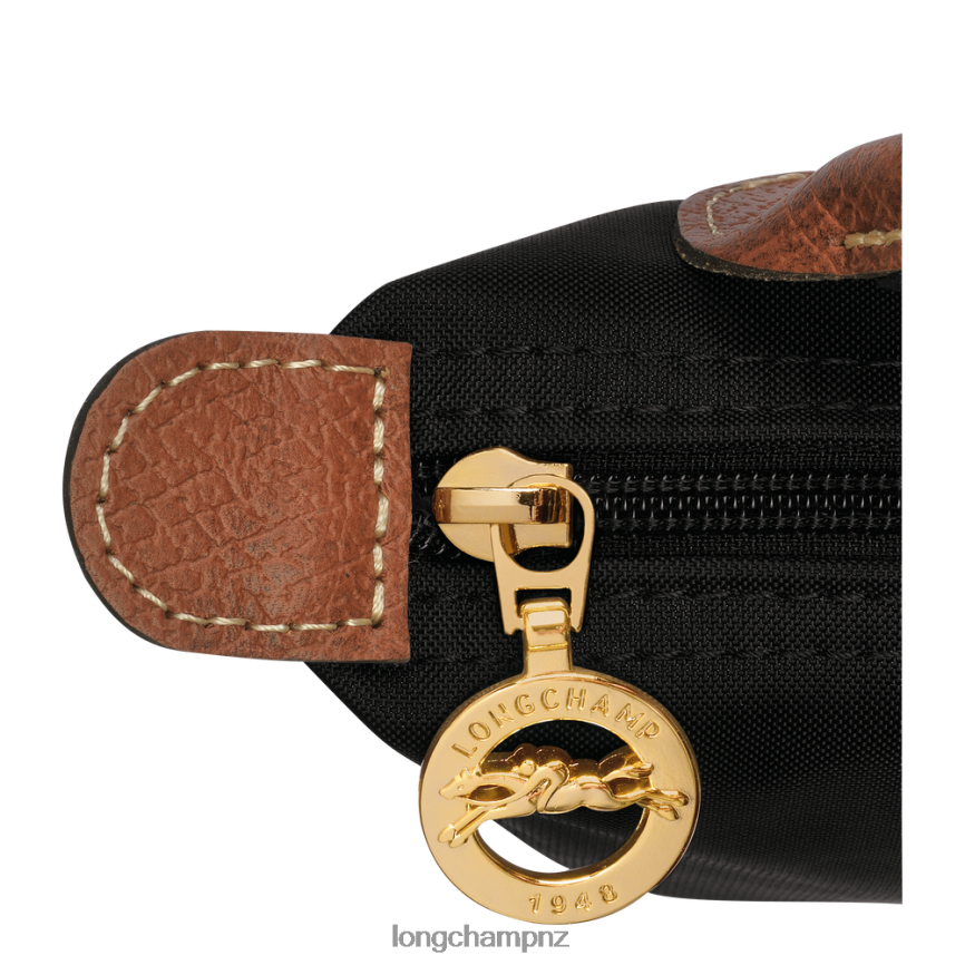 Women Black Longchamp Le Pliage Original Pouch with handle Leather Goods L06408662 - Image 6
