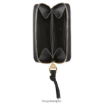 Women Black Longchamp Mailbox Coin purse Leather Goods L06408536 - Image 2