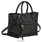 Women Black Longchamp Mailbox Handbag Bags L06408167 - Image 3