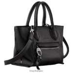 Women Black Longchamp Mailbox Handbag Bags L06408175 - Image 3