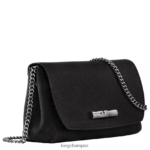 Women Black Longchamp Roseau Clutch Leather Goods L06408250 - Image 3