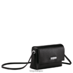 Women Black Longchamp Roseau Essential Clutch Leather Goods L064089 - Image 3