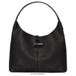 Women Black Longchamp Roseau Essential Hobo bag Bags L06408357