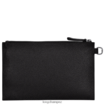 Women Black Longchamp Roseau Essential Pouch Leather Goods L06408690 - Image 2